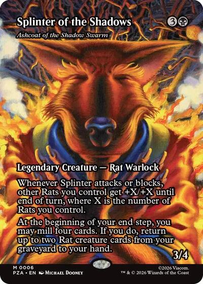 Ashcoat of the Shadow Swarm (Borderless) (Teenage Mutant Ninja Turtles Eternal-Legal) Near Mint Foil