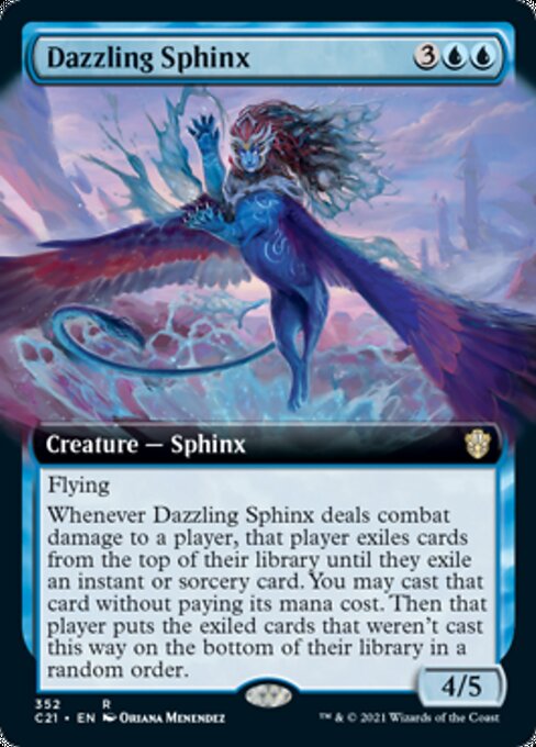 Dazzling Sphinx (Extended Art) (Commander 2021 Strixhaven) Near Mint