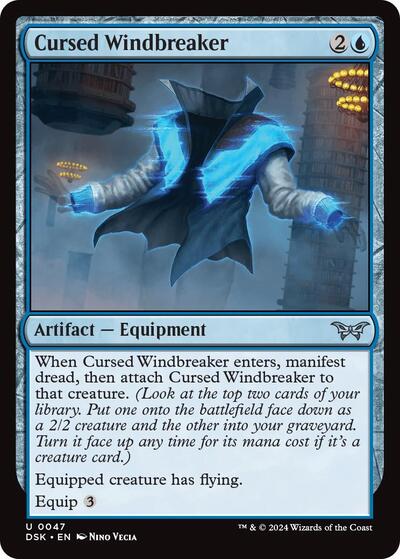 Cursed Windbreaker (Duskmourn: House of Horror) Near Mint