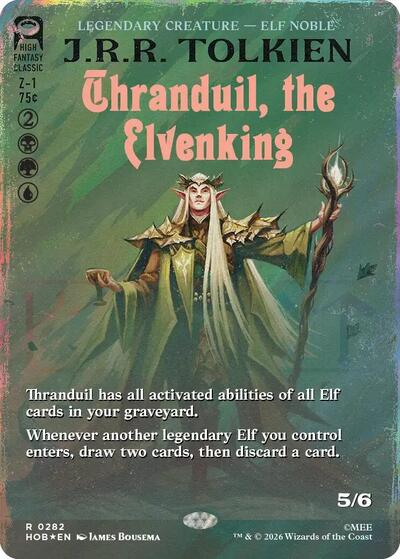 Thranduil, the Elvenking (Borderless) (Surge Foil) (The Hobbit) Near Mint Foil