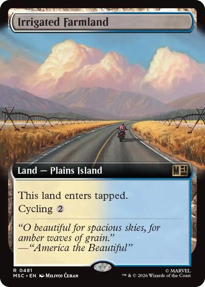Irrigated Farmland (Extended Art) (Commander: Marvel Super Heroes) Near Mint
