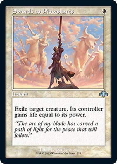 Swords to Plowshares (Retro Frame) (Dominaria Remastered) Near Mint