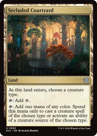 Secluded Courtyard (Commander: Lorwyn Eclipsed) Near Mint