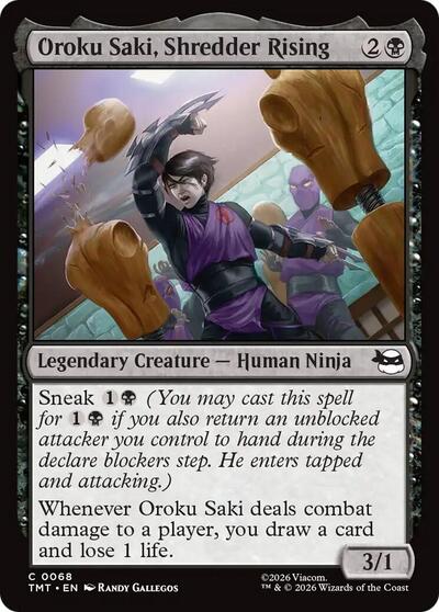 Oroku Saki, Shredder Rising (Teenage Mutant Ninja Turtles) Near Mint Foil