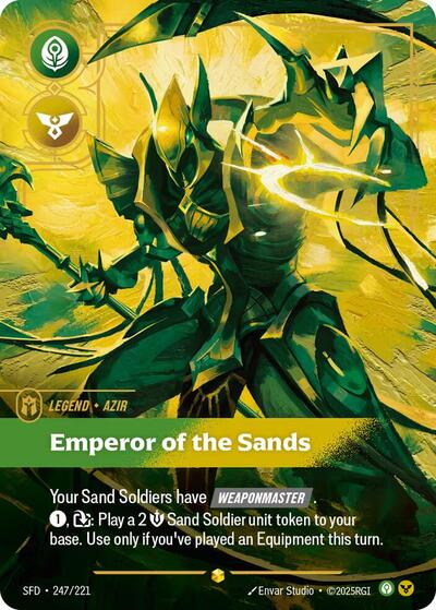 Azir Emperor of the Sands (Overnumbered) (Spiritforged) Near Mint Foil