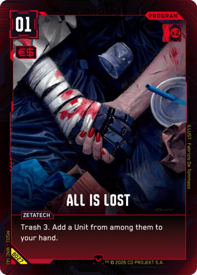 All is Lost (Welcome to Night City - Beta) Near Mint