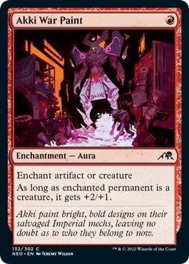Akki War Paint (Kamigawa: Neon Dynasty) Near Mint Foil