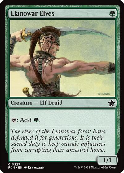 Llanowar Elves (Foundations) Near Mint Foil