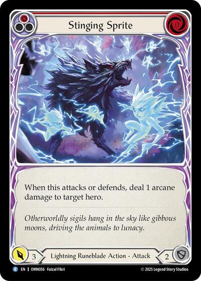 Stinging Sprite (Red) (Omens of the Third Age) Near Mint Foil