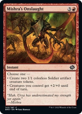 Mishra's Onslaught (The Brothers' War) Light Play Foil