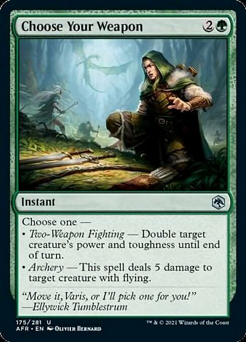 Choose Your Weapon (Adventures in the Forgotten Realms) Light Play Foil
