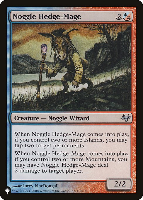 Noggle Hedge-Mage (The List) Near Mint