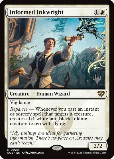 Informed Inkwright (Promo Pack: Secrets of Strixhaven) Light Play Foil