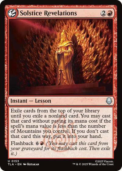 Solstice Revelations (Avatar: The Last Airbender) Near Mint Foil