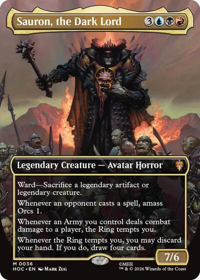 Sauron, the Dark Lord (Borderless) (The Hobbit: Eternal-Legal) Near Mint Foil