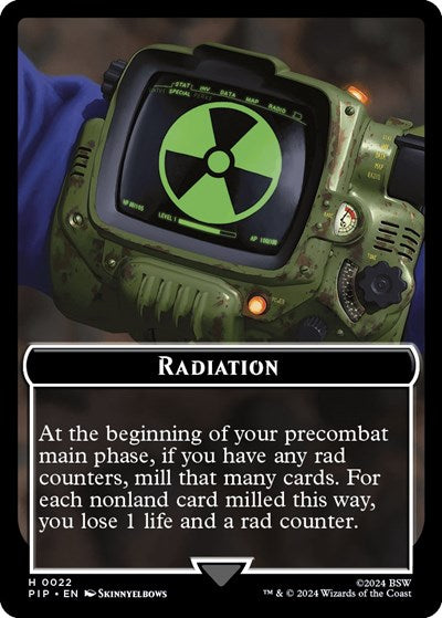 Radiation / Treasure (0018) Double-Sided Token (Universes Beyond: Fallout) Near Mint