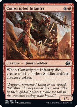 Conscripted Infantry (The Brothers' War) Near Mint Foil