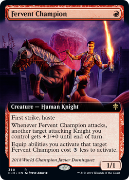 Fervent Champion (Extended Art) (Throne of Eldraine) Near Mint Foil
