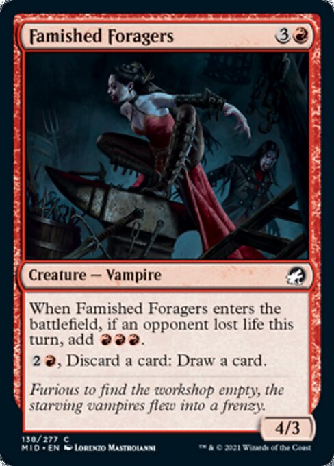 Famished Foragers (Innistrad: Midnight Hunt) Near Mint Foil