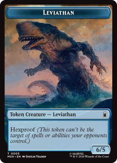 Leviathan / Food Double-Sided Token (Marvel Super Heroes) Near Mint Foil