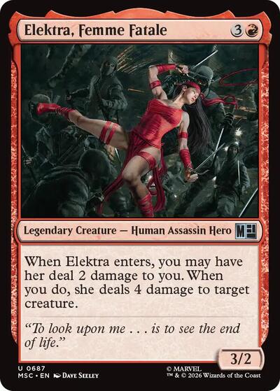 Elektra, Femme Fatale (Commander: Marvel Super Heroes) Near Mint Foil
