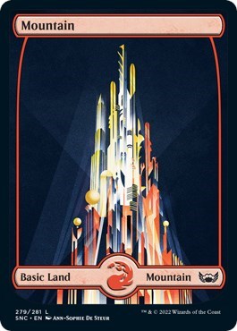 Mountain (279) (Streets of New Capenna) Light Play Foil