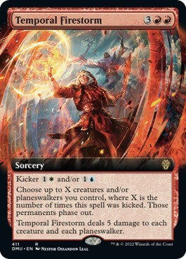 Temporal Firestorm (Extended Art) (Dominaria United) Near Mint