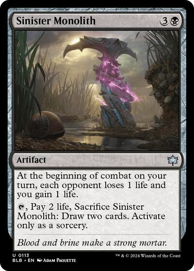 Sinister Monolith (Bloomburrow) Near Mint Foil