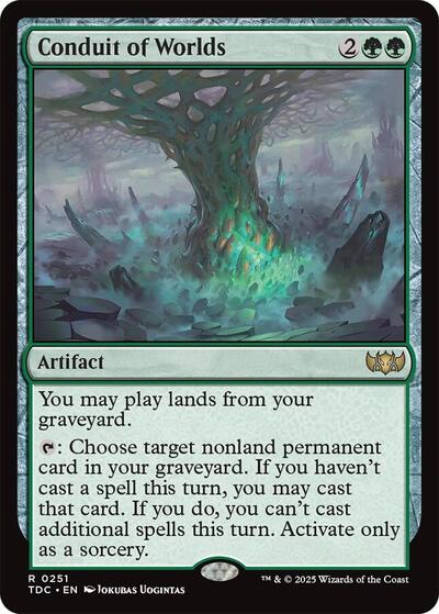 Conduit of Worlds (Commander: Tarkir: Dragonstorm) Light Play
