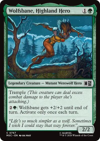 Wolfsbane, Highland Hero (Commander: Marvel Super Heroes) Near Mint Foil