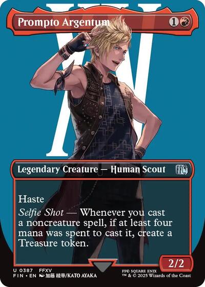Prompto Argentum (Borderless) (Universes Beyond: FINAL FANTASY) Near Mint Foil
