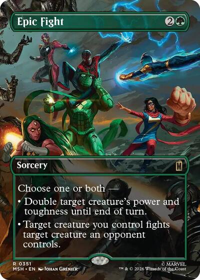 Epic Fight (Borderless) (Marvel Super Heroes) Near Mint