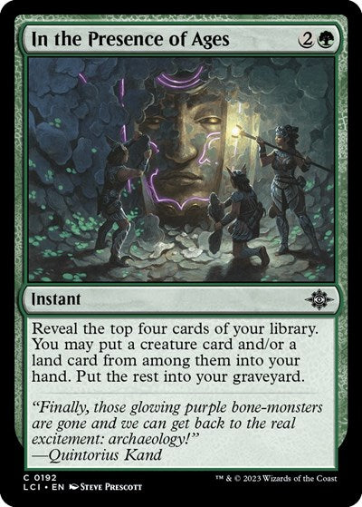 In the Presence of Ages (The Lost Caverns of Ixalan) Near Mint