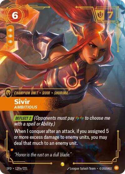 Sivir Ambitious (Alternate Art) (Spiritforged) Near Mint Foil
