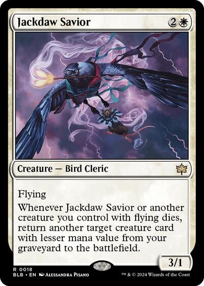 Jackdaw Savior (Bloomburrow) Light Play Foil