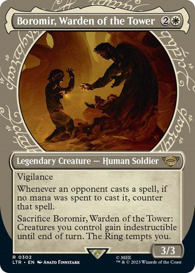Boromir, Warden of the Tower (Showcase) (Universes Beyond: The Lord of the Rings: Tales of Middle-earth) Near Mint