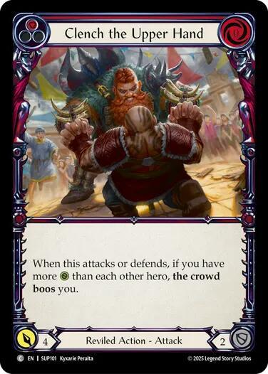 Clench the Upper Hand (Red) (Super Slam) Near Mint