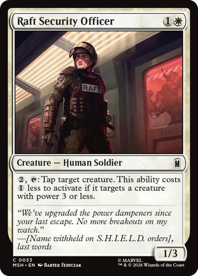Raft Security Officer (Marvel Super Heroes) Near Mint Foil