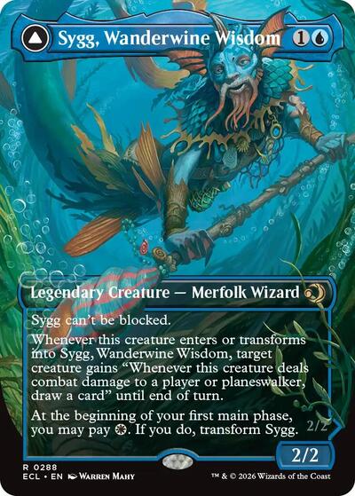 Sygg, Wanderwine Wisdom (Borderless) (Lorwyn Eclipsed) Near Mint Foil