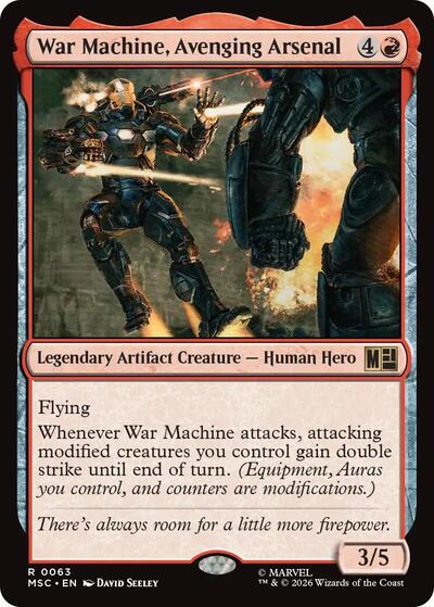War Machine, Avenging Arsenal (Commander: Marvel Super Heroes) Near Mint Foil