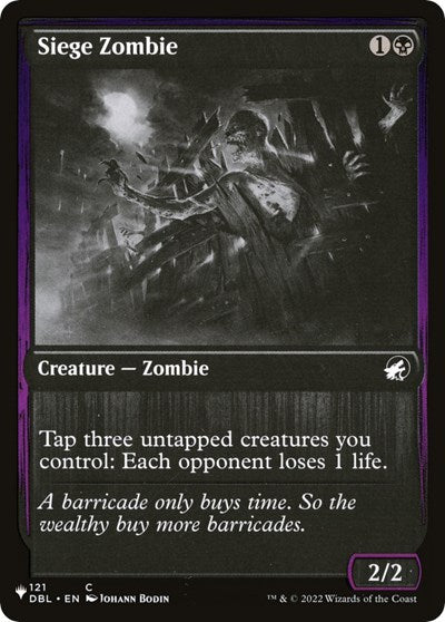 Siege Zombie (The List) Near Mint