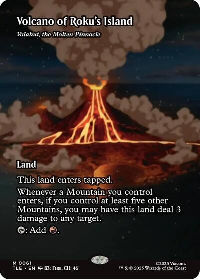 Volcano of Roku's Island - Valakut, the Molten Pinnacle (Avatar: The Last Airbender: Eternal-Legal) Near Mint Foil