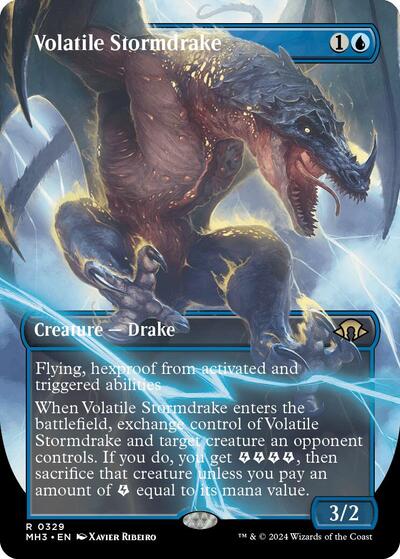 Volatile Stormdrake (Borderless) (Modern Horizons 3) Near Mint
