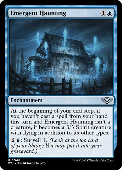 Emergent Haunting (Outlaws of Thunder Junction) Near Mint Foil