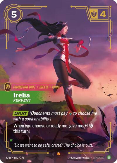 Irelia Fervent (Spiritforged) Near Mint Foil