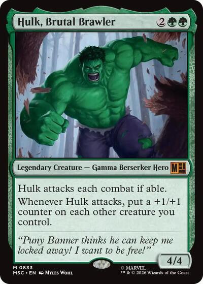 Hulk, Brutal Brawler (Commander: Marvel Super Heroes) Near Mint Foil