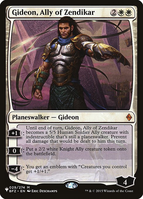 Gideon, Ally of Zendikar (The List) Near Mint