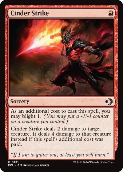 Cinder Strike (Lorwyn Eclipsed) Light Play Foil
