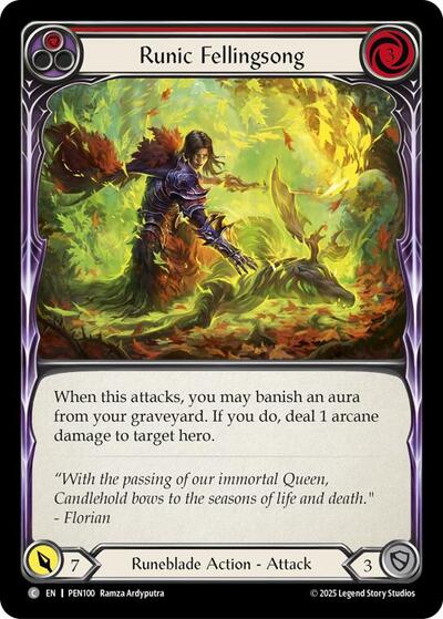 Runic Fellingsong (Red) (Compendium of Rathe) Near Mint Foil