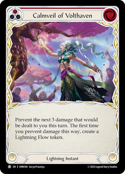Calmveil Of Volthaven (Red) (Omens of the Third Age) Near Mint Foil
